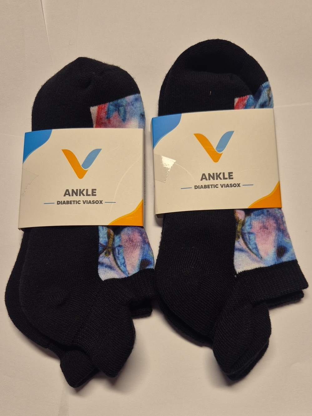 Ankle Diabetic Socks Butterfly Ankle Socks Medium - 2 Pack
